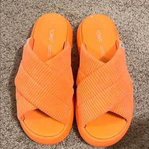 TOMS Women's Vibrant Orange Slip ons